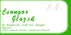 csongor glozik business card